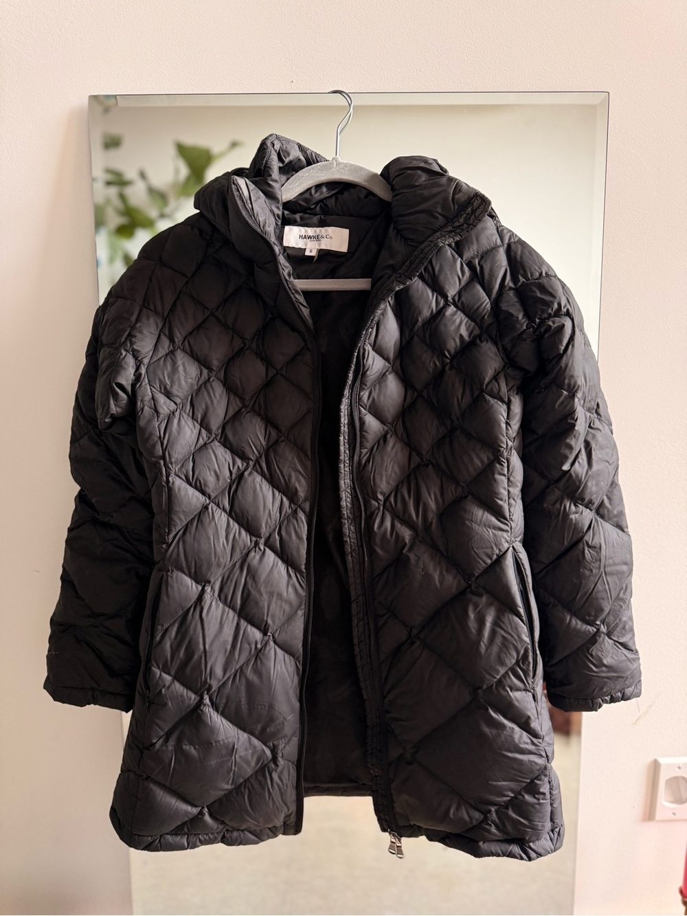 Hawke & Co Black Quilted Hooded Kids Puffer Jacket